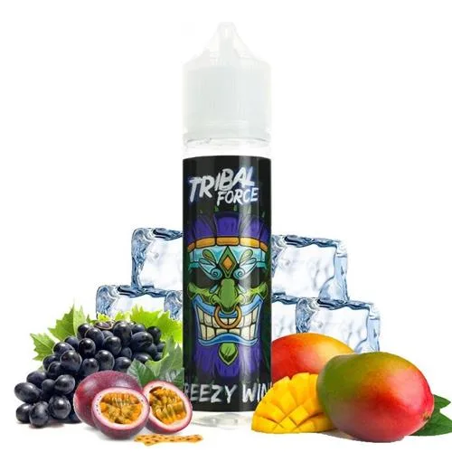 50ml bottle of Freezy Wine by Tribal Force, featuring a sleek design with a frosty blue label and a modern shape