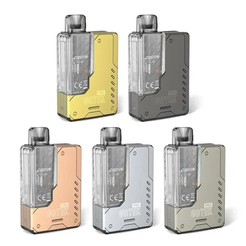 Aspire Gotek Pro pod system in sleek black with a compact design and a powerful 1500mAh battery capacity
