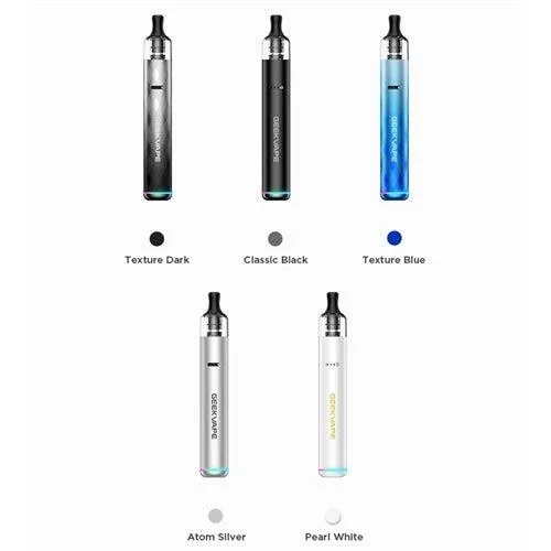 Compact black vape device with a sleek design, 1100mAh battery, and adjustable airflow by Geekvape