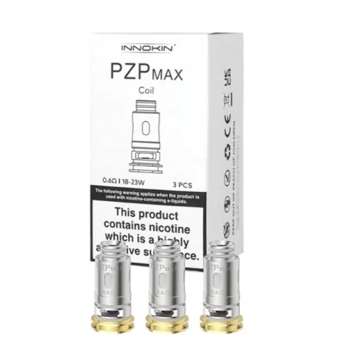 Innokin PZP Max Coils in a sleek cylindrical shape, featuring three durable coils for enhanced vaping performance