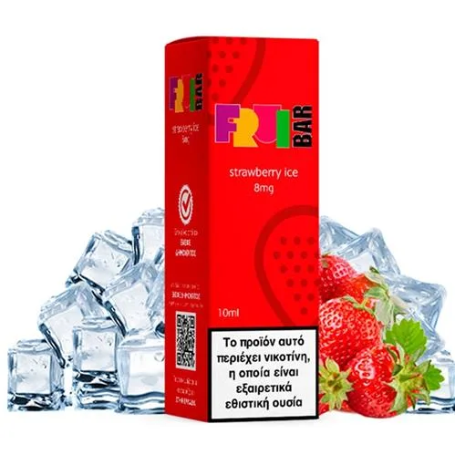 10ml bottle of ALTER EGO's Strawberry Ice e-liquid, featuring a vibrant red color with a frosty finish