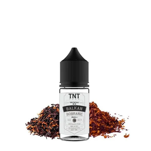 Balkan Sobranie TNT Flavor Shots in vibrant packaging featuring bold colors and a sleek, modern design