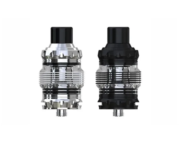 ELEAF Melo 5 atomizer in sleek stainless steel with a 26.5mm diameter and 2ml capacity for optimal vaping experience