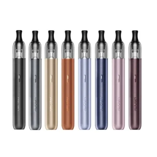 Sleek black Wenax M2 vape device by Geekvape with a compact design and 1200mAh battery capacity